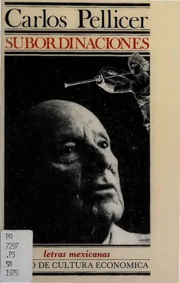 Subordinaciones de Pellicer, Carlos, 1897?-1977, portada del libro
