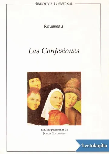 Las Confesiones de Jean-Jacques Rousseau, portada del libro