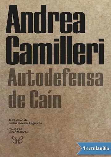 Autodefensa de Caín de Andrea Camilleri, portada del libro