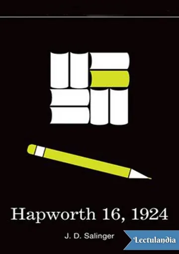 Hapworth 16, 1924 de J. D. Salinger, portada del libro