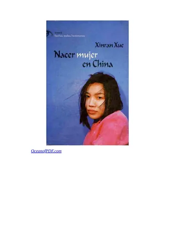 Nacer mujer en China de Xinran Xue, portada del libro