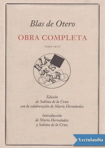 Obra completa (1935 - 1977) de Blas de Otero, portada del libro