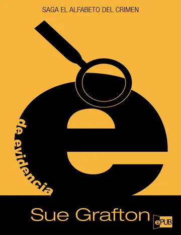 "E" de Evidencia de Sue Grafton, portada del libro