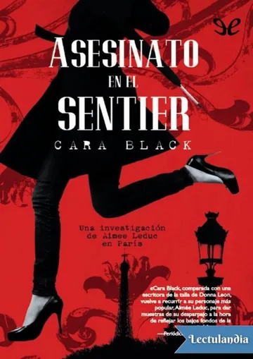 Asesinato en El Sentier de Cara Black, portada del libro