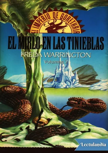 El mirlo en las tinieblas de Freda Warrington, portada del libro