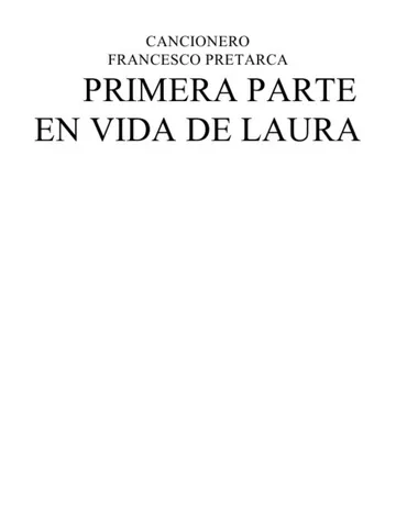 Cancionero I de Franchesco Petarca, portada del libro