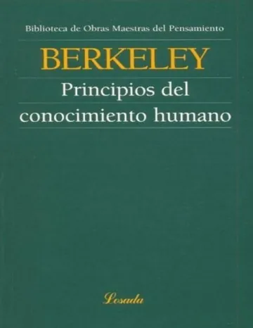 Principios del Conocimiento Humano de George Berkeley, portada del libro