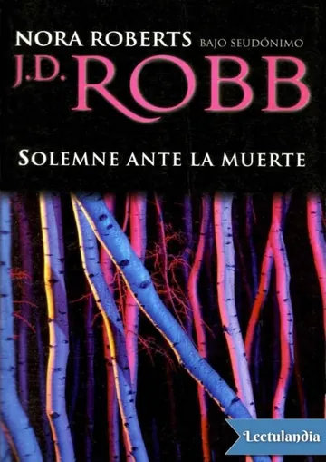 Solemne ante la muerte de J. D. Robb, portada del libro