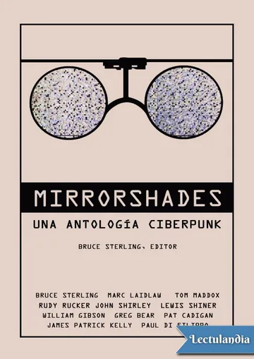 Mirrorshades: Una antología cyberpunk de Bruce Sterling, portada del libro