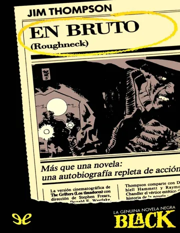 En bruto de Jim Thompson, portada del libro