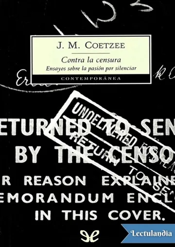 Contra la censura de J. M. Coetzee, portada del libro