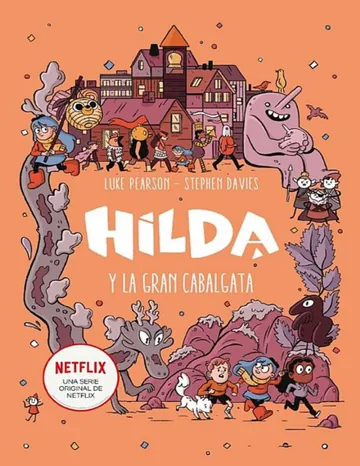 Hilda y la gran cabalgata de Stephen Davies, portada del libro
