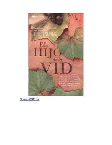 El hijo de la vid de Carlos Clavijo, portada del libro