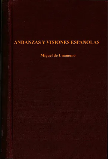 Andanzas y visiones españolas de Miguel de Unamuno, portada del libro