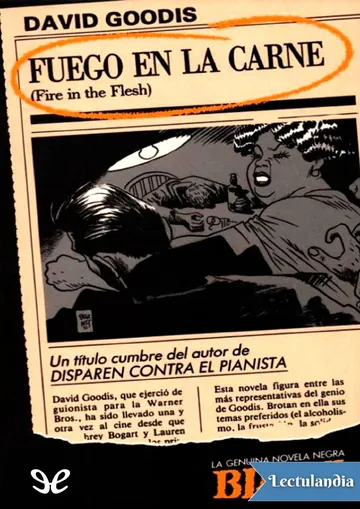 Fuego en la carne de David Goodis, portada del libro