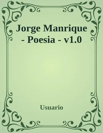 Jorge Manrique - Poesia - v1.0 de usuario, portada del libro