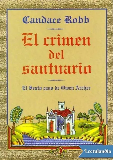El crimen del santuatio de Candace Robb, portada del libro