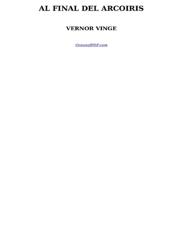 Al final del Arco Iris de Vernor Vinge, portada del libro
