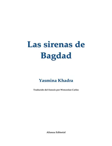 Las Sirenas de Bagdad de Yasmina Khadra, portada del libro