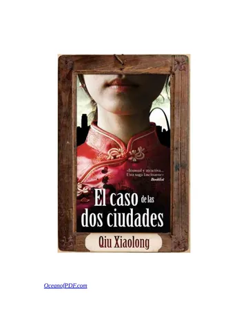 El caso de las dos ciudades de Xiaolong Qiu, portada del libro