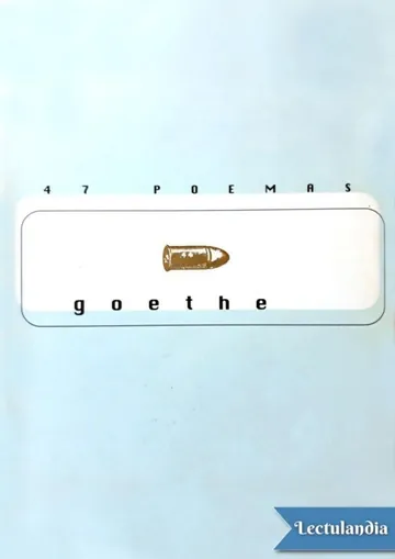 47 poemas de Johann Wolfgang von Goethe, portada del libro