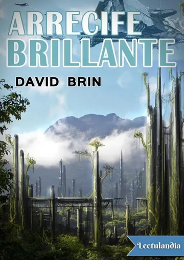 Arrecife brillante de David Brin, portada del libro