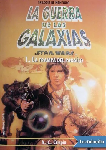 La Trampa del paraiso de A. C. Crispin, portada del libro