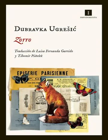 Zorro de Dubravka Ugrešić, portada del libro