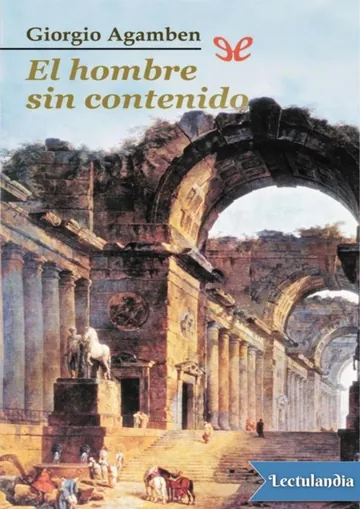 El hombre sin contenido de Giorgio Agamben, portada del libro