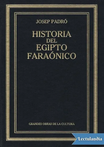 Historia del Egipto faraónico de Josep Padró I Parcerisa, portada del libro