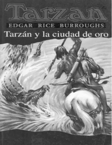 Tarzan y la ciudad de oro de Edgar Rice Burroughs, portada del libro