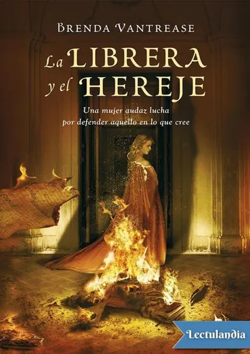 La librera y el hereje de Brenda Rickman Vantrease, portada del libro