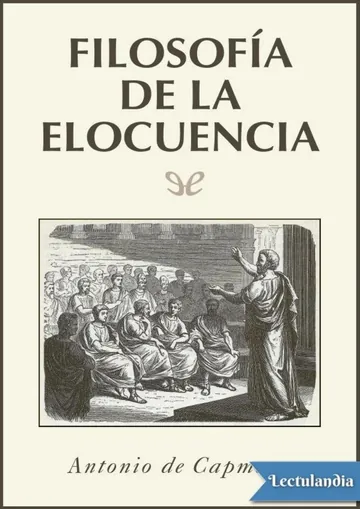 Filosofía de la elocuencia de Antonio Capmany y Montpalau, portada del libro