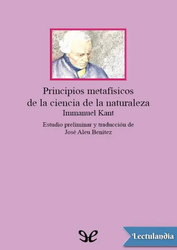 Principios metafísicos de la ciencia de la naturaleza de Immanuel Kant, portada del libro