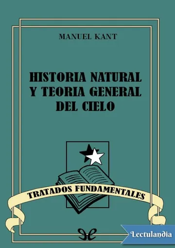 Historia natural y teoría general del cielo de Immanuel Kant, portada del libro