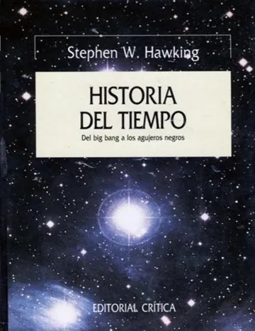 Historia del Tiempo de Stephen W. Hawking, portada del libro