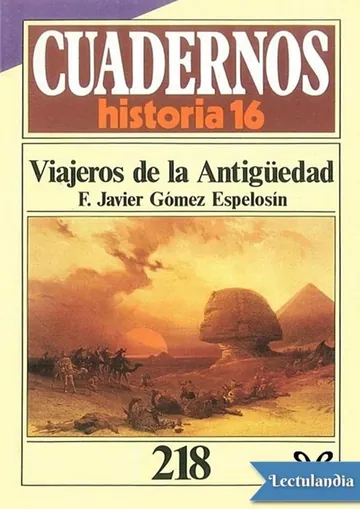 Viajeros de la Antigüedad de F. Javier Gómez Espelosín, portada del libro