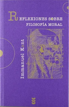 Reflexiones sobre filosofía moral de Immanuel Kant, portada del libro