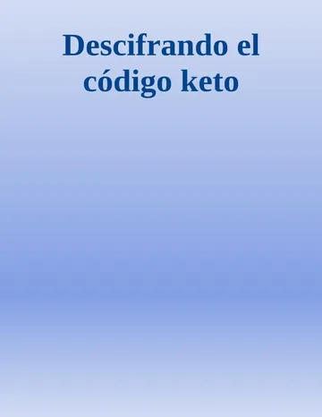 Descifrando el código keto de Steven R Gundry, portada del libro