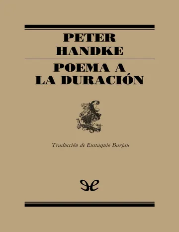 Poema a la duración de Peter Handke, portada del libro
