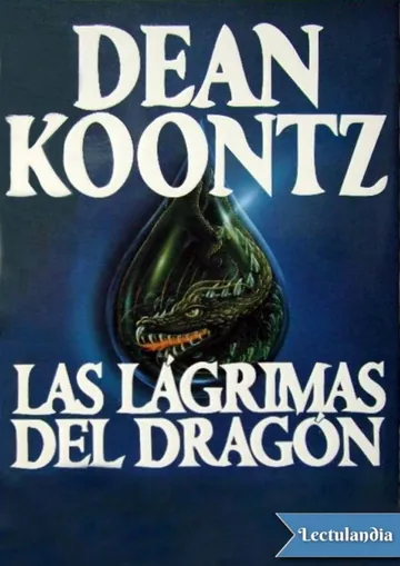 Las lágrimas del dragón de Dean R. Koontz, portada del libro