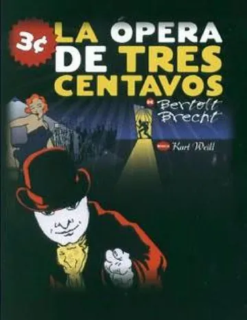 La opera de tres centavos de Bertolt Brecht, portada del libro