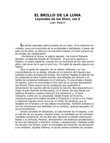 El brillo de la Luna, Leyendas Otori 03 de Lian Hearn, portada del libro