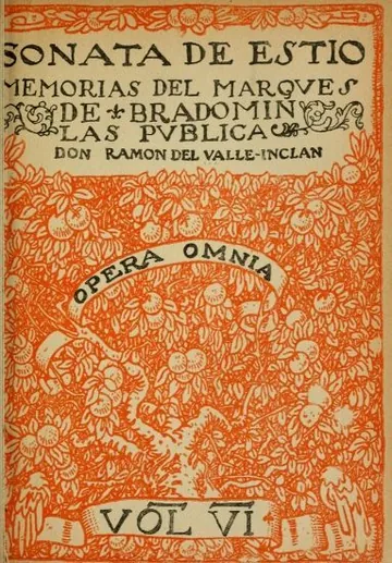 Sonata de estío: memorias del marqués de Bradomín de Ramón María del Valle-Inclán, portada del libro