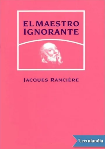 El maestro ignorante de Jacques Rancière, portada del libro