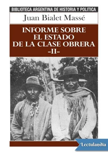 Informe sobre el estado de la clase obrera II de Juan Bialet Massé, portada del libro