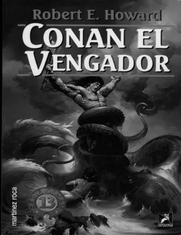 Conan el vengador de Robert E Howard, portada del libro