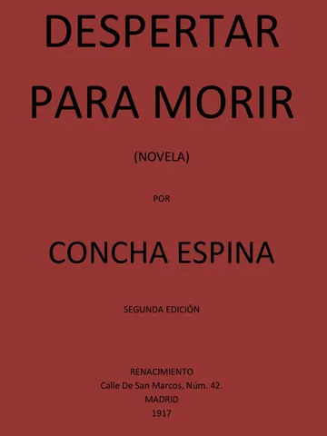 Despertar para morir de Concha Espina, portada del libro