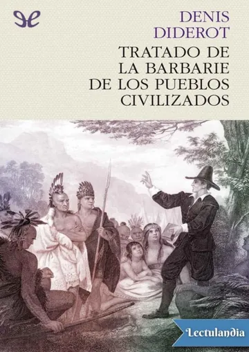 Tratado de la barbarie de los pueblos civilizados de Denis Diderot, portada del libro