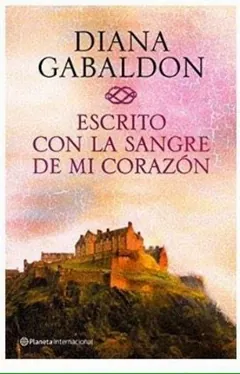 Escrito con la sangre de mi corazón de Diana Gabaldon, portada del libro